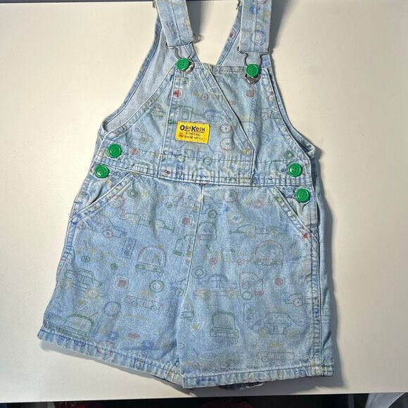 Vintage OshKosh B’Gosh Vestbak Bib Overalls 2T Vehicles - Picture 1 of 10
